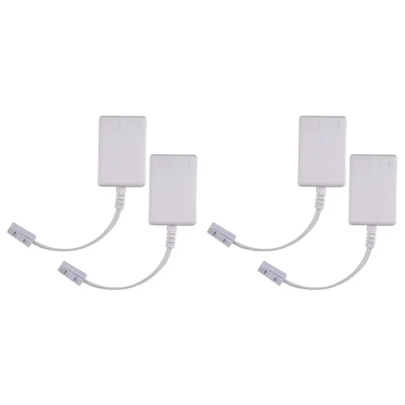 BT Plug To ADSL RJ11 Broadband Internet Microfilter Splitter 4 Pack, BT Male To BT & RJ11 Female For Landline Modem-ABIU