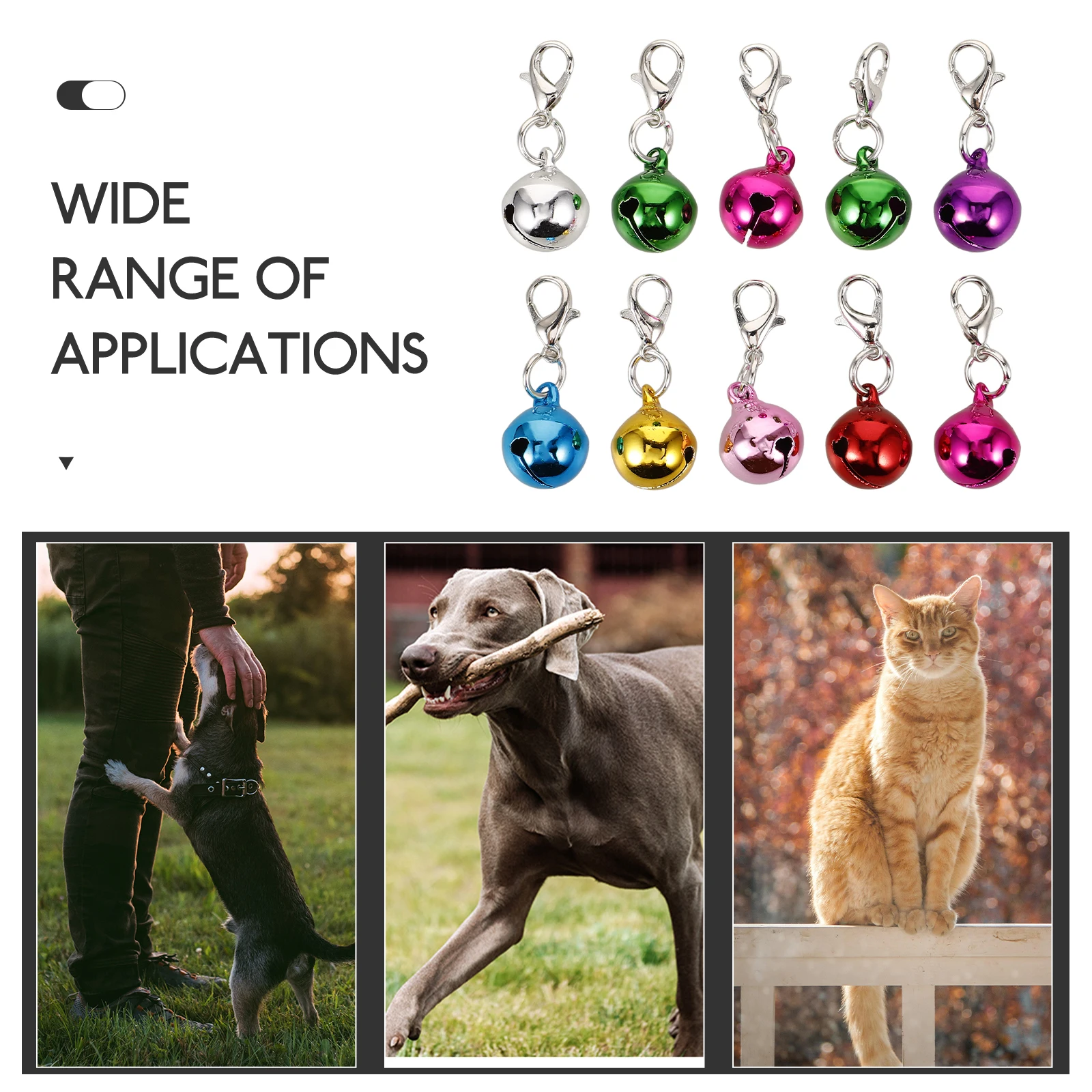 

10pcs Pet Bells Mini Jingle Small Kitten Dog Collar Accessories Crafted Cat Supplies Delicate Dog Collar Bell Decorations