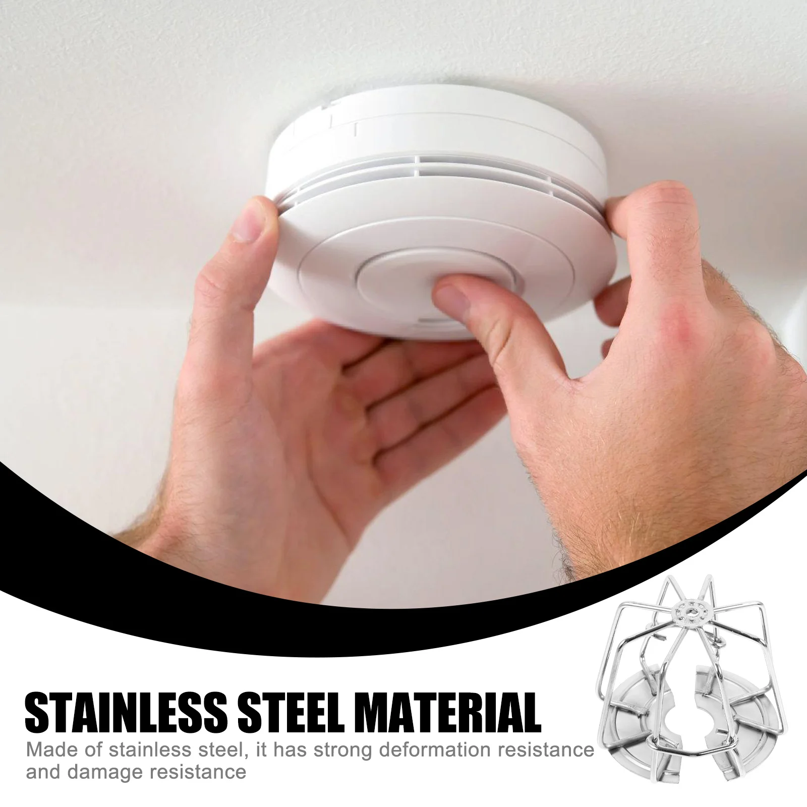 Fire Sprinkler Head Cover Stainless Steel Non-Removable Protective Ring Fire Sprinkler Guard Durable Easy Maintenance Protector