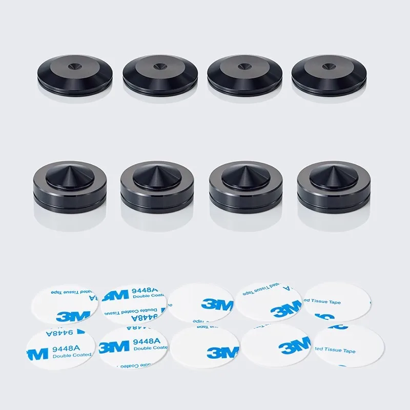 

4Pcs 28x16mm Aluminium Speaker Shock Spike Pad Amplifier Shock Absorption Isolation Stand Feet Base Pad