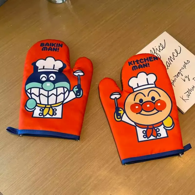 Cartoon Oven Anti-scald Glove Double-sided Printing Household Thickened Microwave Oven Insulation Gloves Kitchen Baking Tools