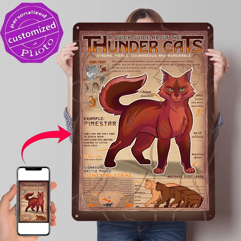 Thunder Quick Guide Poster Retro 3D Printed Metal Signs Customized Wall Hanging Gift for Home Decor Living Room Bar Accessories