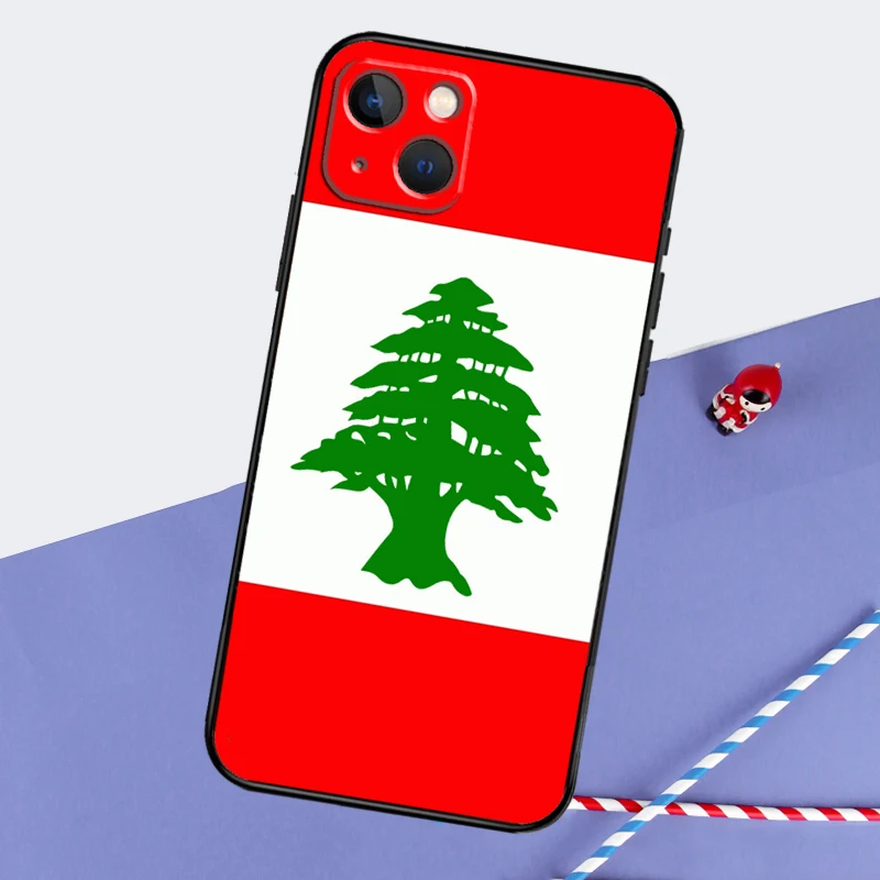 Lebanon Flag Phone Case For iPhone 16 15 14 11 12 13 Pro Max Mini X XR XS Max 7 8 Plus Cover Coque