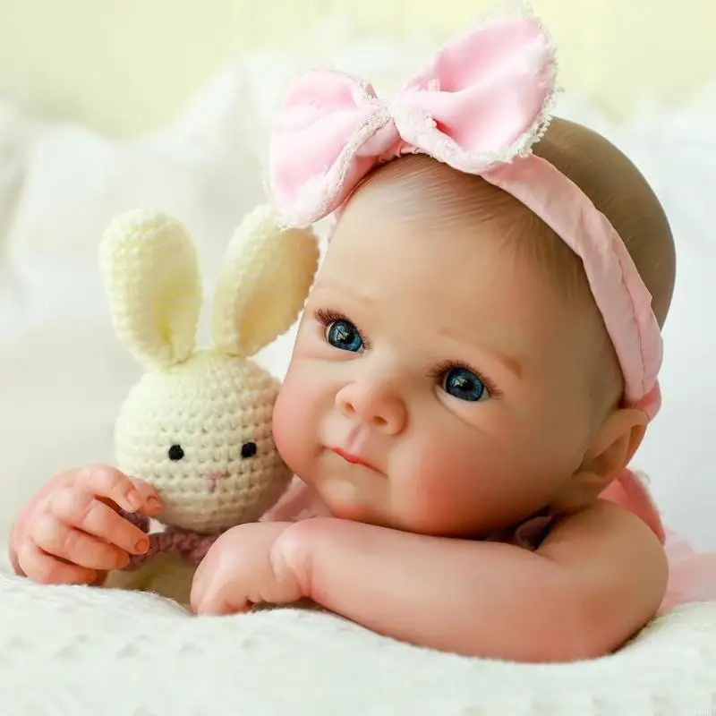 دمية بيبي ريبورن الحقيقية مع وجه جميل مثل الدمية للعب التفاعلي الآمن للأطفال الصغار وسهولة التنظيف A2UB #5