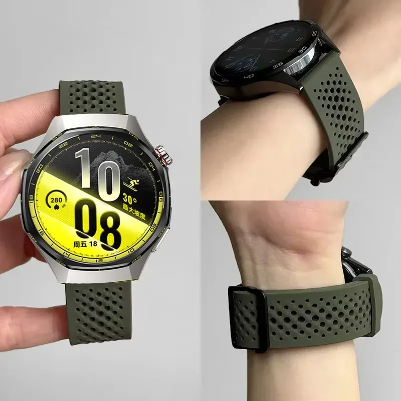 20m/22mm Liquid Silicone Strap for Huawei Whatch GT 7 GT 7Pro 46mm Original Sport Wristband Garmin Forerunner 570 47/42mm 170 70