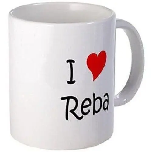 

11oz mug - Reba - White Ceramic Printed Coffee Tea Cup Gift