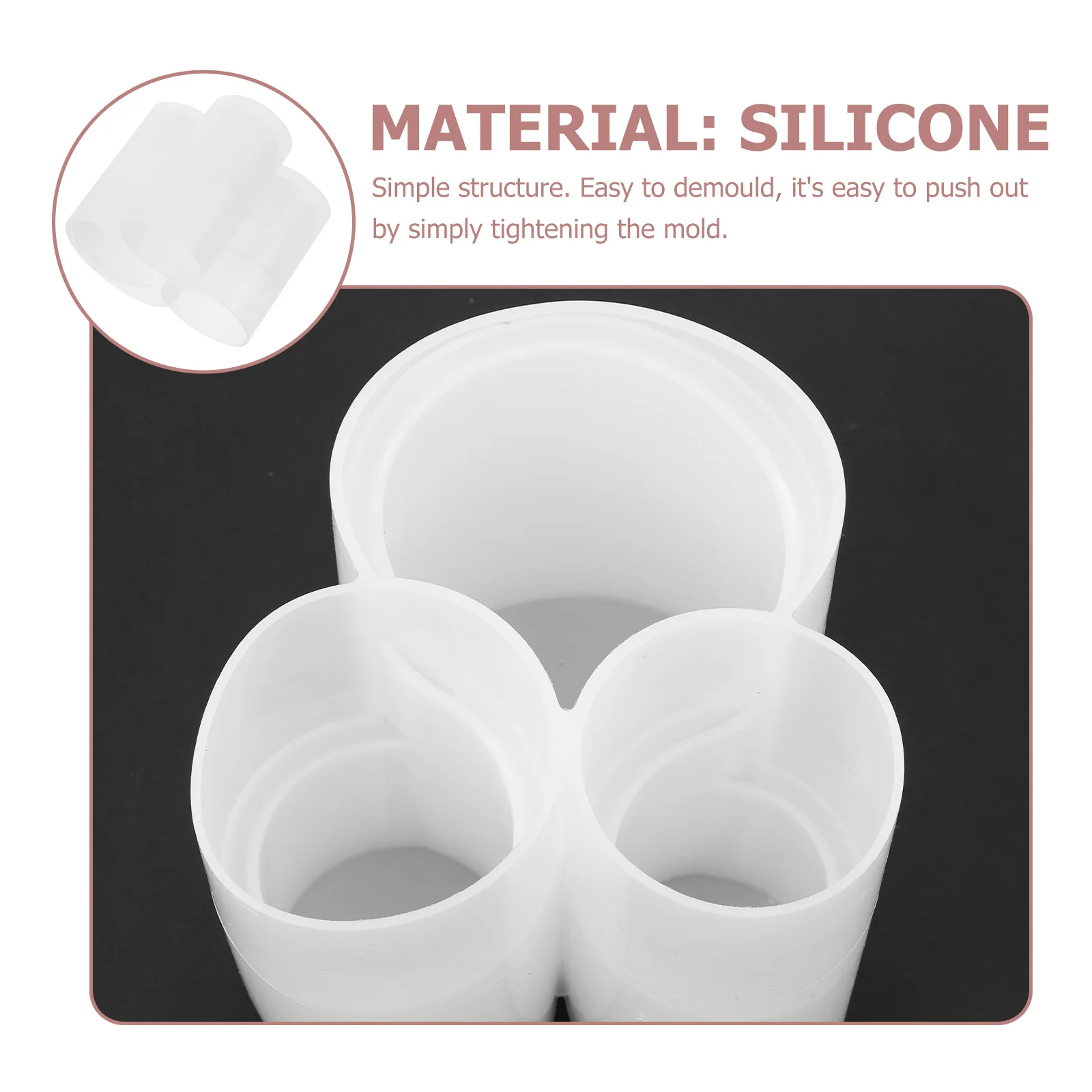 

Силиконовая форма для держателя ручек, сделай сам, персонализированный держатель для кистей для макияжа, литейная форма для эпоксидной смолы, бетонной штукатурки, глины