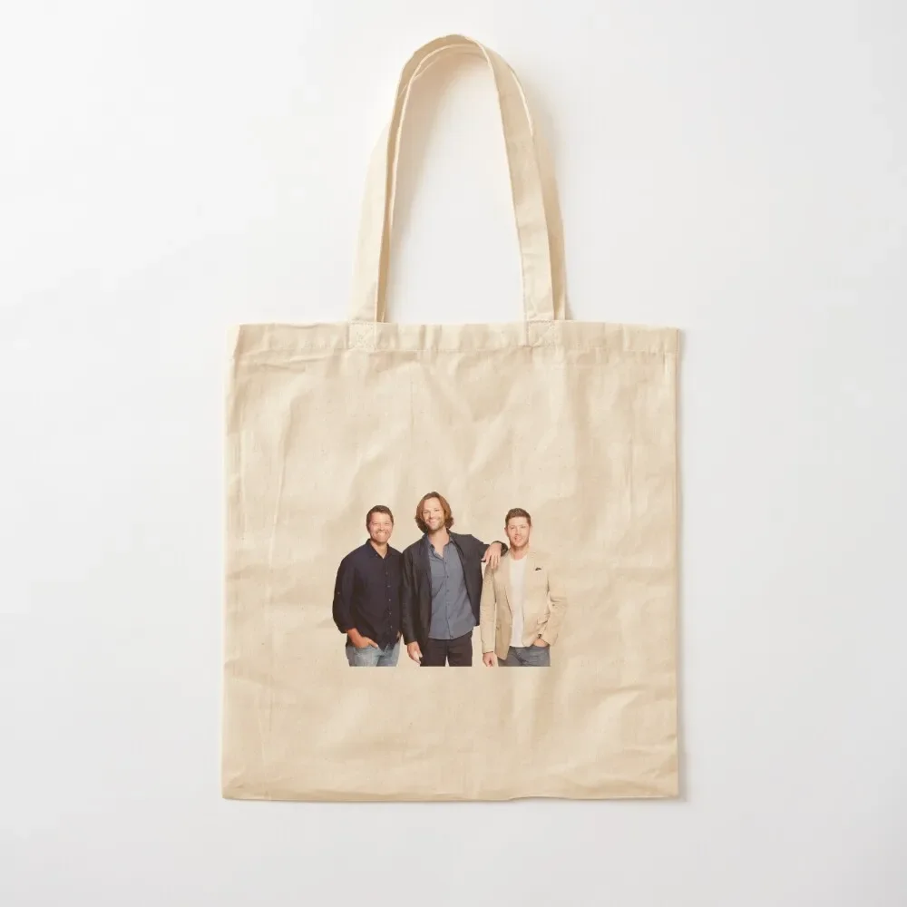 

J2M- Misha Collins, Jared Padalecki, Jensen ackles Tote Bag shopping cart bags Big bag women Women's tote bag tote men