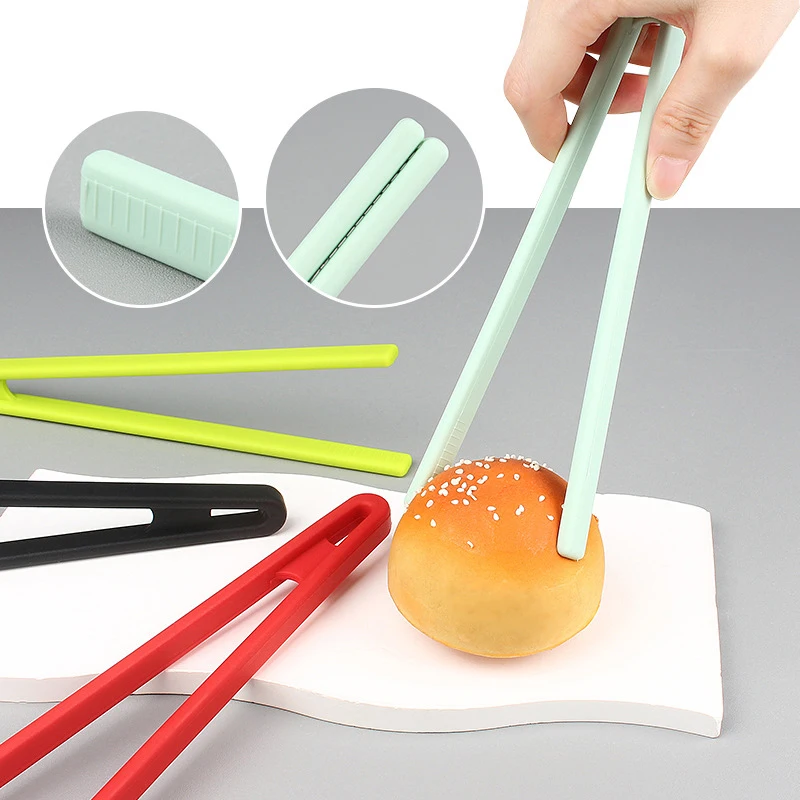 1Pc Kitchen Silicone Food Toast Tongs Trivet Tongs For Kitchen Tongs Non-slip Cooking Clip Clamp BBQ Salad Tools Accessories