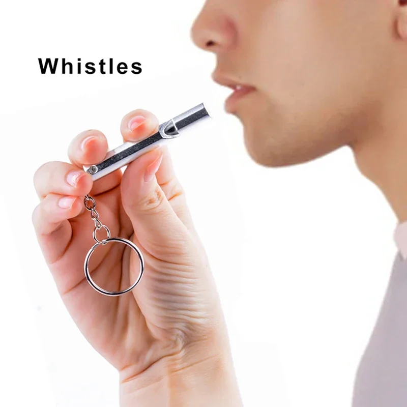 Bolígrafo táctico multifuncional con linterna LED, rompecristales para ventana, silbato, bolígrafo de autodefensa