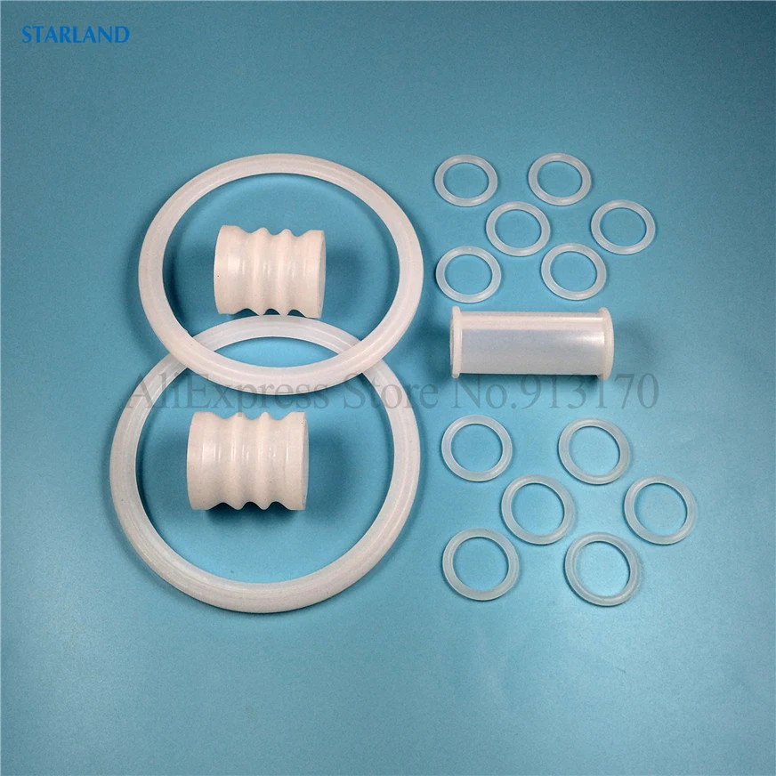 15+2PCS Spare Parts For VEVOR Ice Cream Makers Silicone Seal Rings Tube Components Of YKF Soft Serve Ice Cream Machines Fittings