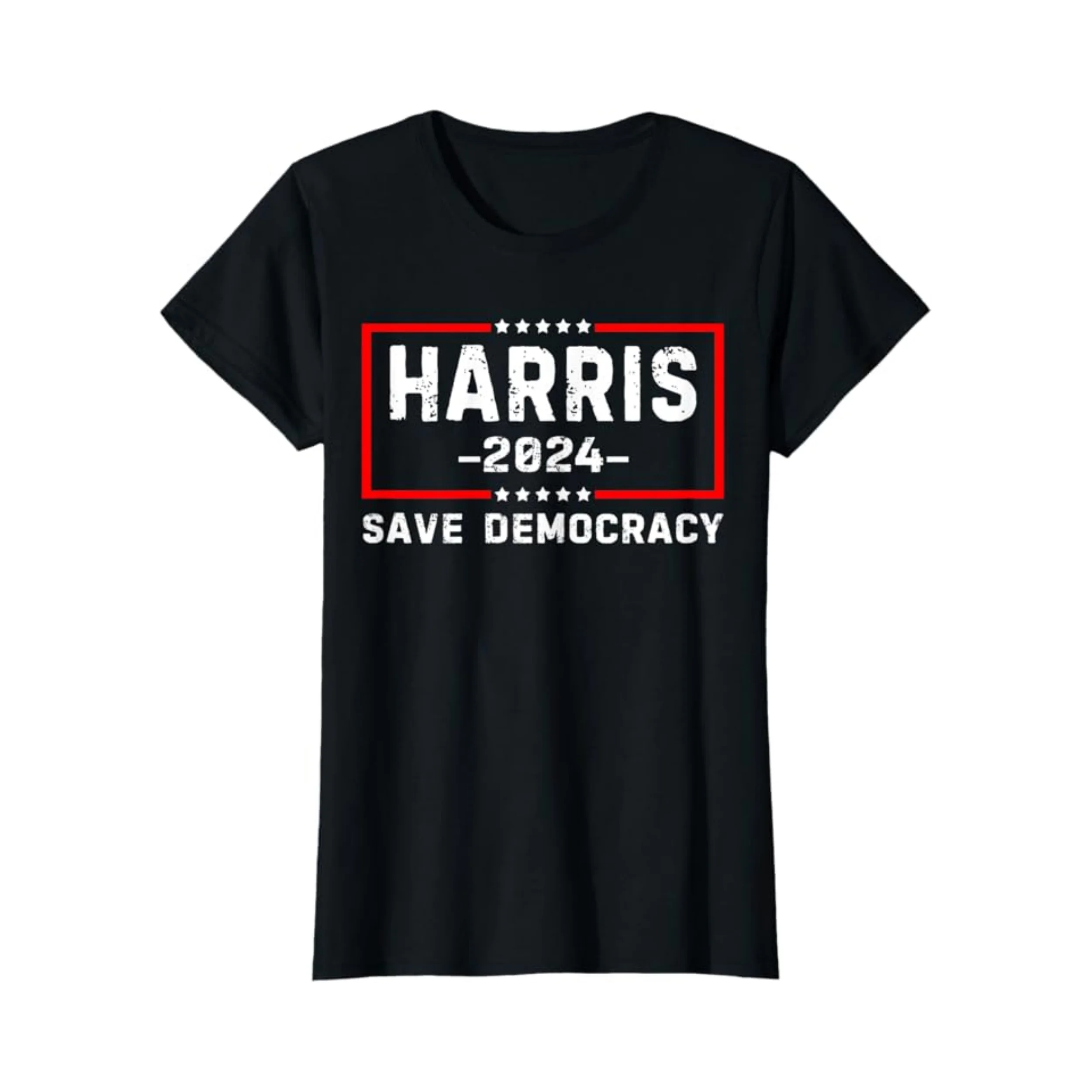 Kamala Harris- Harris 2024 US Flag Democratic President  Women's Crewneck High Quality Fashion Trend 100% Cotton T-Shirt 01232