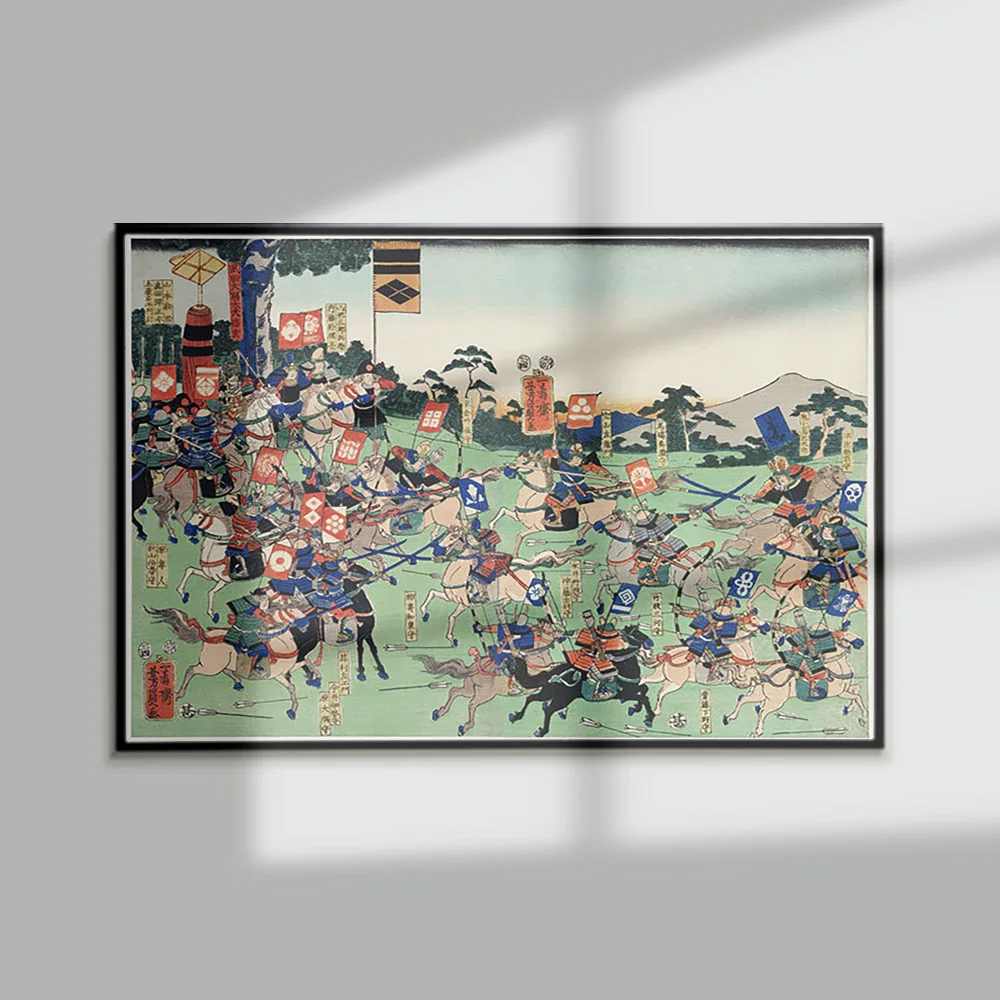 

Samurai History Vintage Japanese Ukiyoe Print Art Poster Antique Canvas Painting Home Decor Wall Picture