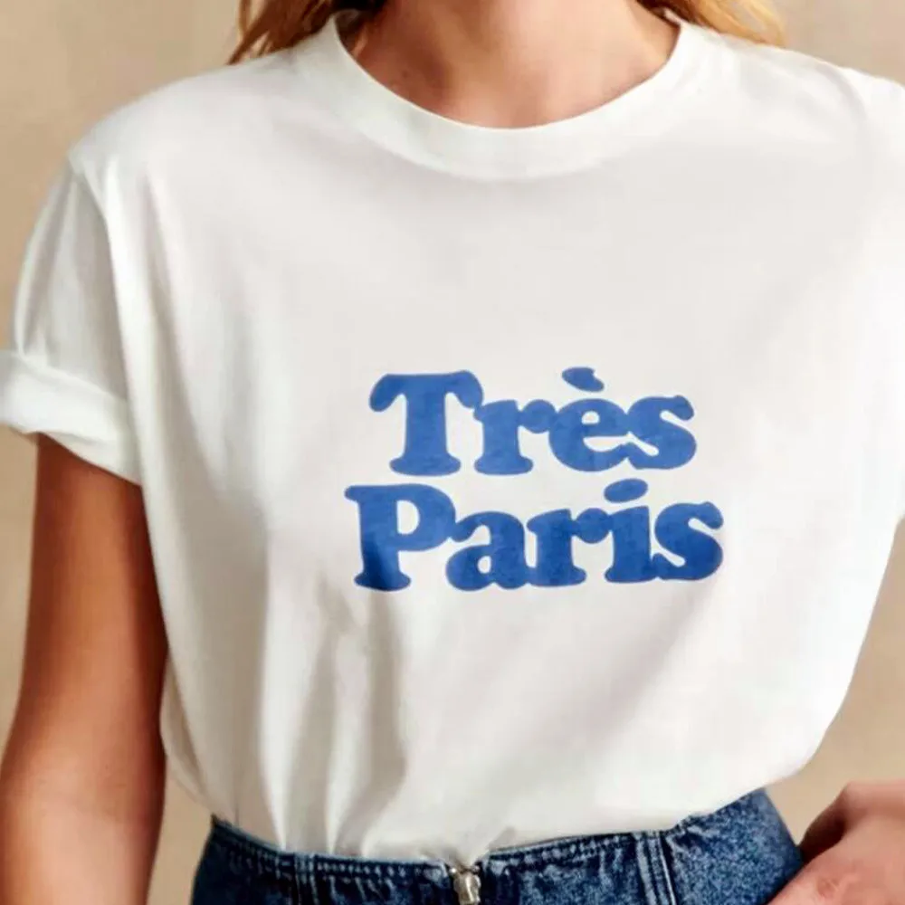 Summer New Arrival Paris Fashoin Letters Printin T Shirts Women White Loose Cotton Short Sleeve Tops Ins Fashion Casual Tees