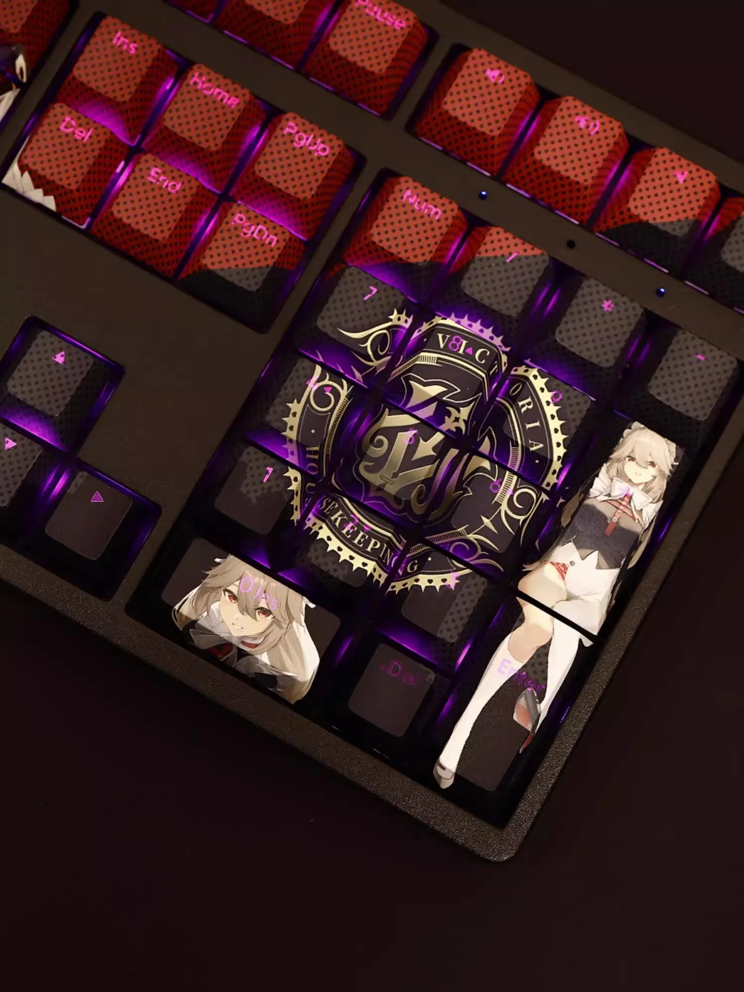 Anime Gaming Keycaps Set para Teclado, Keycaps Backlit, Desenhos Animados, Zona Zenless, Zero, PBT, ANSI, 61, 87, 104, 108 Chaves