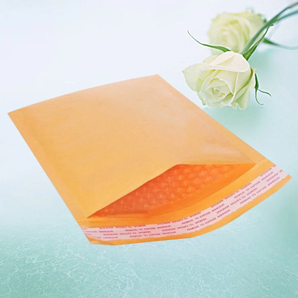 

50pcs 130X170Mm Kraft Mailing Envelopes Lightweight Shipping ° Air Padded Bags Bubble Film Bag