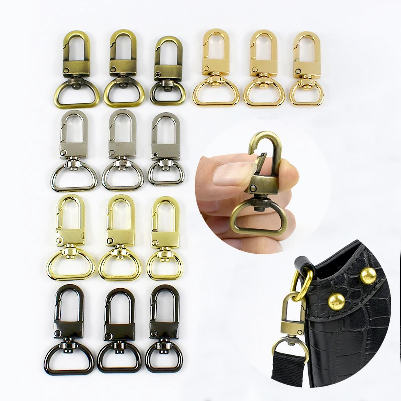 

10/20Pcs 13/16/19mm D Ring Tail Metal Buckles for Webbing Strap Belt Hooks Dog Collar Swivel Lobster Buckle Hardware Accessories