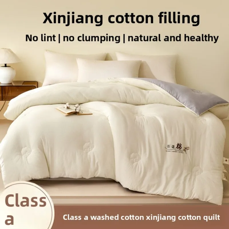 A Grade Xinjiang Cotton Thick Warm Quilt All Season Dorm Bedding Winter Quilt Thickened To Keep Warm Winter Thick Quilt