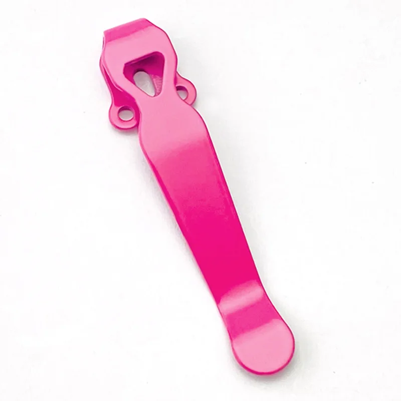 Clip trasero de aleación de titanio rosa para cuchillo mariposa 551, accesorios de bricolaje, cuchillo de bolsillo plegable personalizado, herramienta de Clip trasero 710, 1 unidad