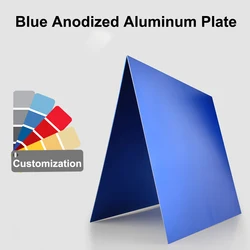 Bleu Anodisé En Alliage D'aluminium Plaque 5052 Plaque Plate en aluminium Épaisseur 0.5/0.8/1/1.5/2mm 100x100 200x200 200x300 300x300mm