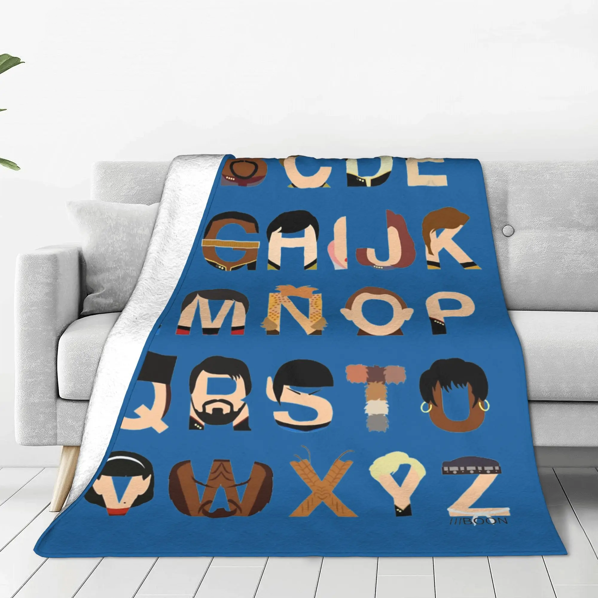 Stars Treks Alphabet Characters Blanket Ultra Soft StarTrek Film Throw Blankets for Bed 50x60 Inch Multi-size Plush Thin Quilt