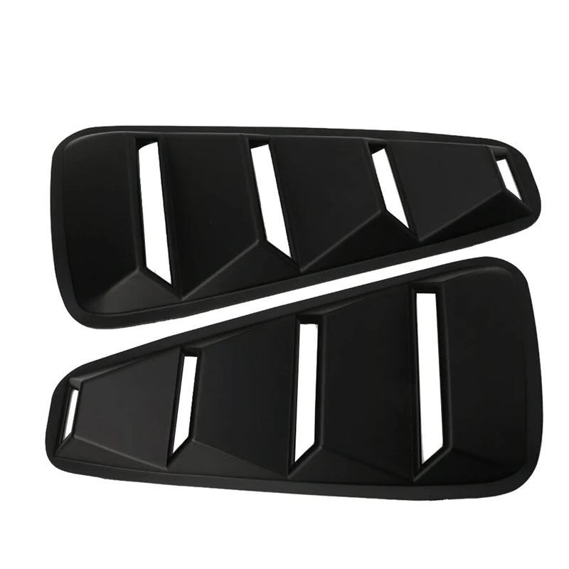 Blakc 1/4 Rear Side Vent Quarter Window Louver Shutter Cover Trim For 2005-2014 Ford Mustang Spare Parts Parts