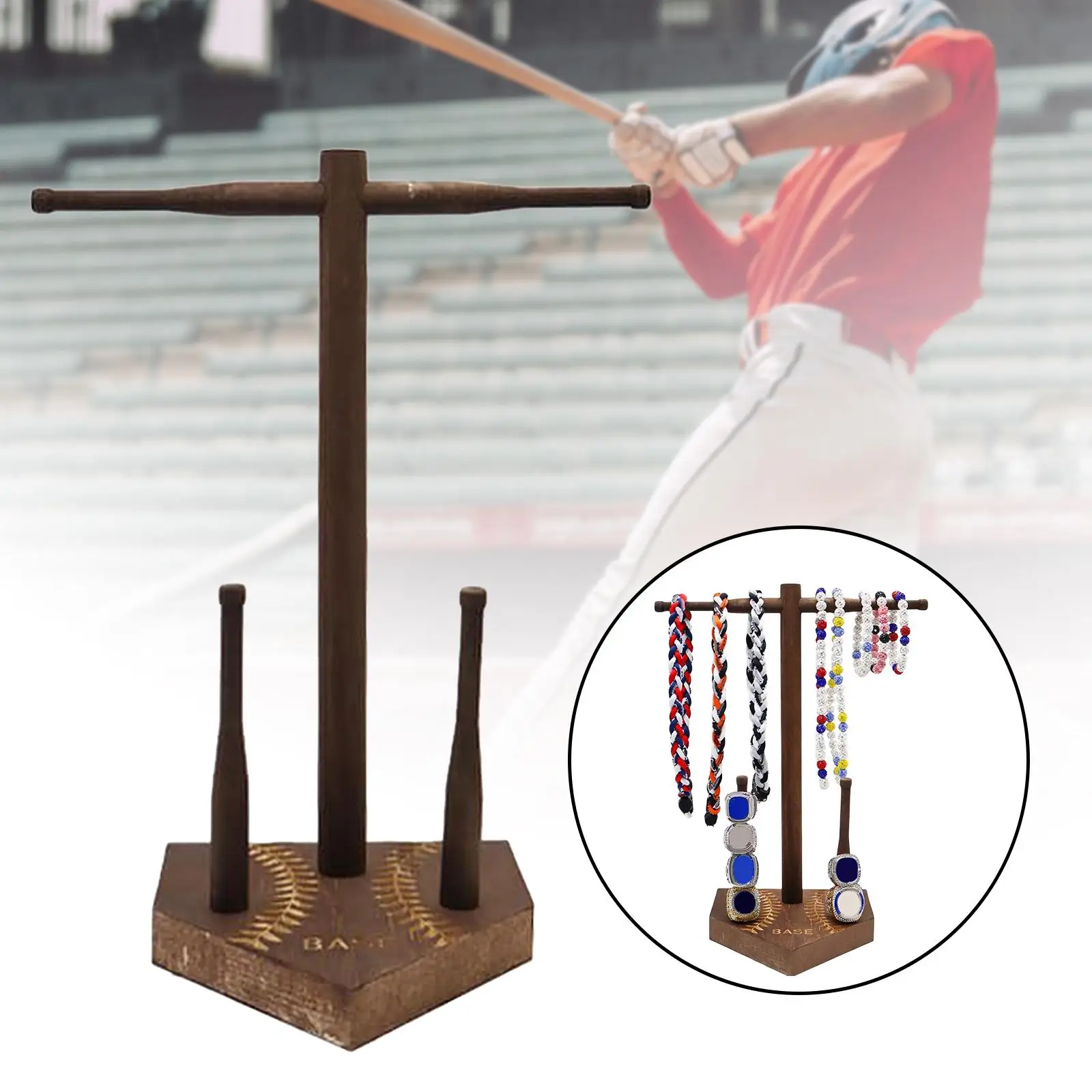 

Sports Ring Holder Necklace Organizer for Collections Basketball Enthusiasts
