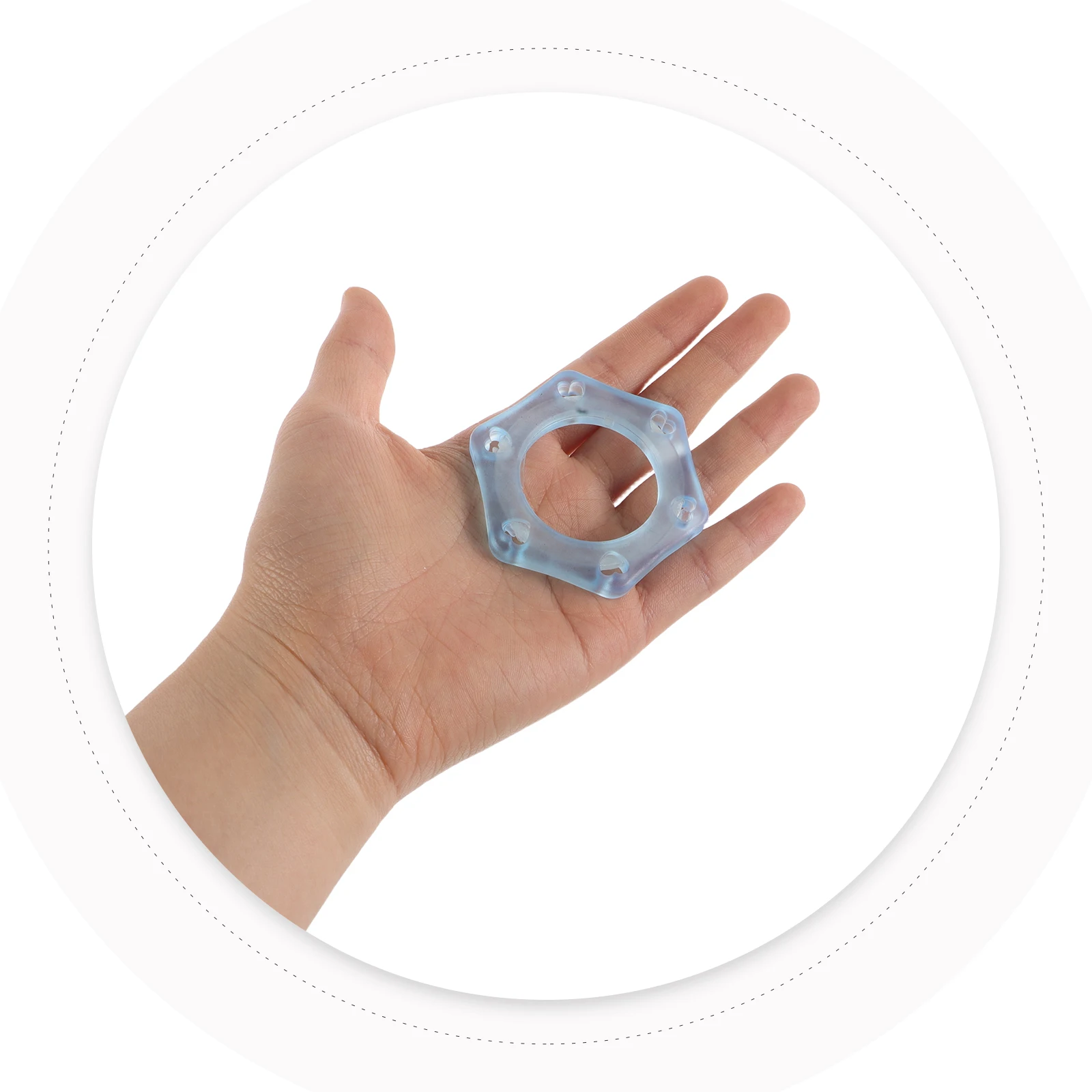 

5Pcs Luminous Anti-Slip Microphone Ring Hexagonal Rubber Protector for Wireless and Wired Mics Non-Slip Mic Rolling Prevention