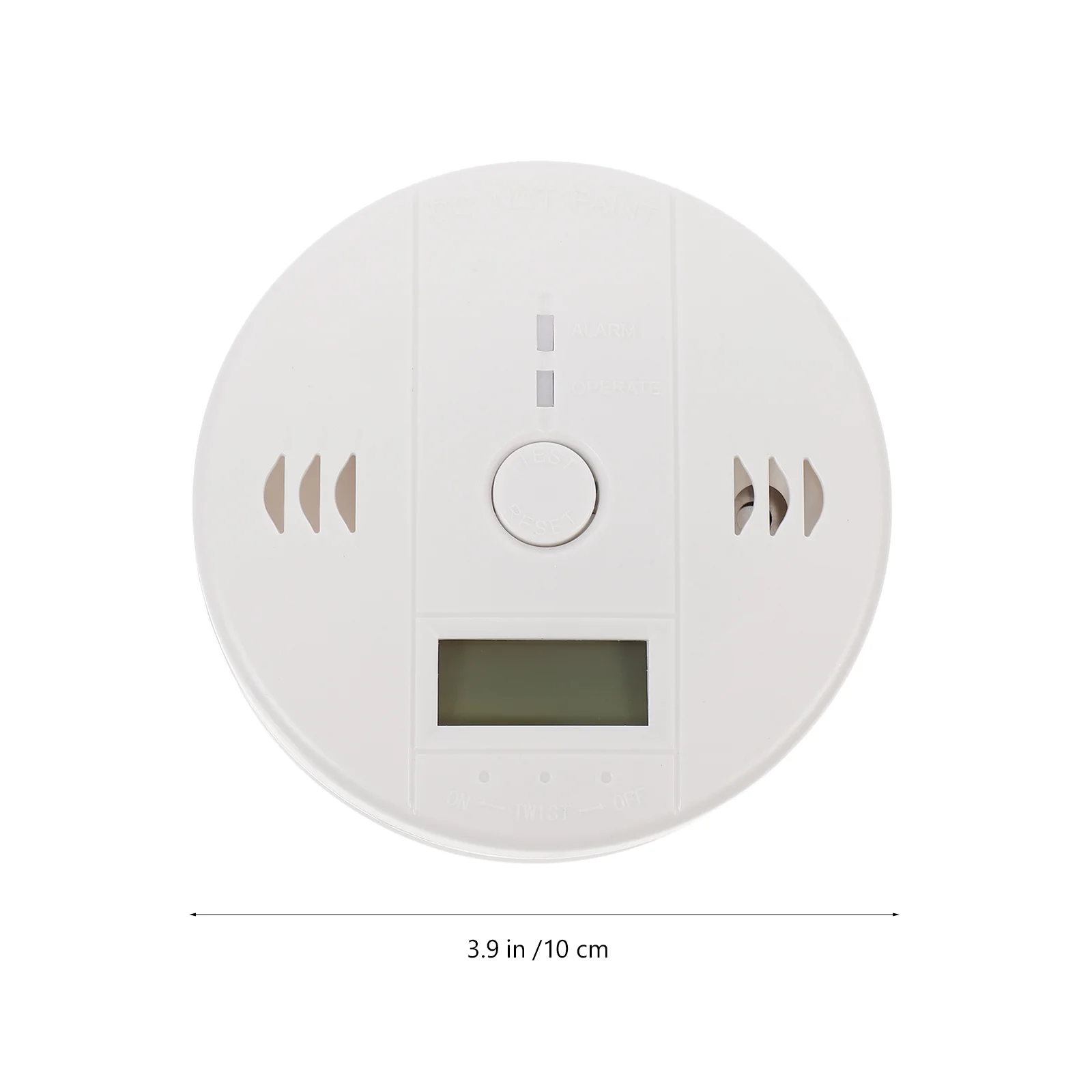 شاشة LCD محمولة فعالة للكشف عن الدخان بإضاءة خلفية متينة لأول أكسيد الكربون ABS