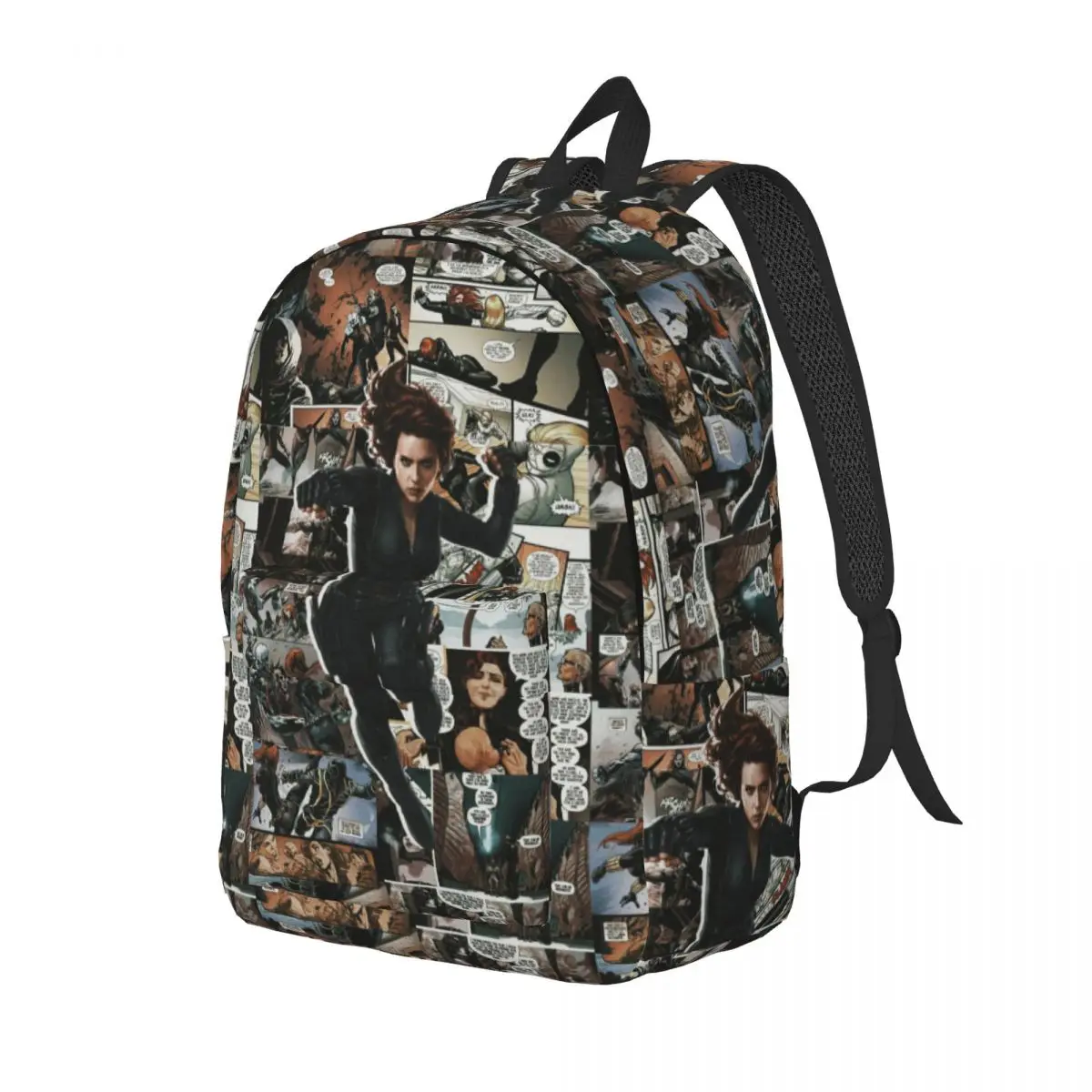 Custom Anime Black Widow Wallpaper Canvas Backpack for Women Men Waterproof School College Bag Print Bookbags