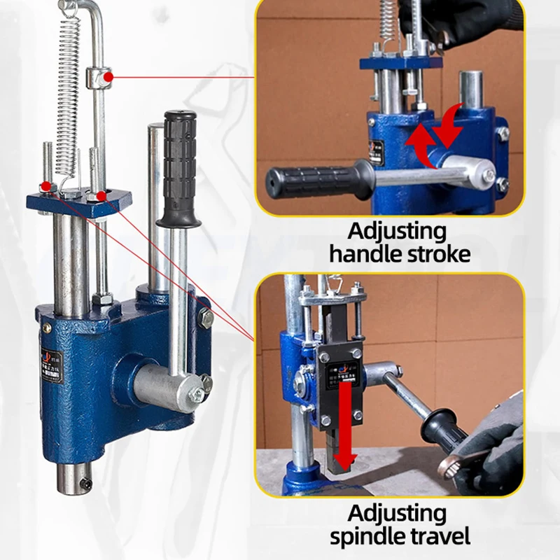 JM16 Solid Heavy-duty Punch Manual Press Small Hand Beer Press Stamping Hand Press Pressure Table Punching Machine 90mm Throat