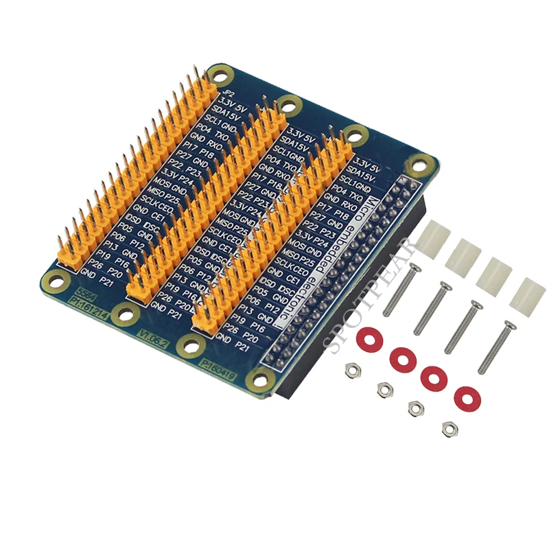 

Raspberry Pi IO Board GPIO interface expansion board stacks Pi-GPIO up to 3 HATs at once