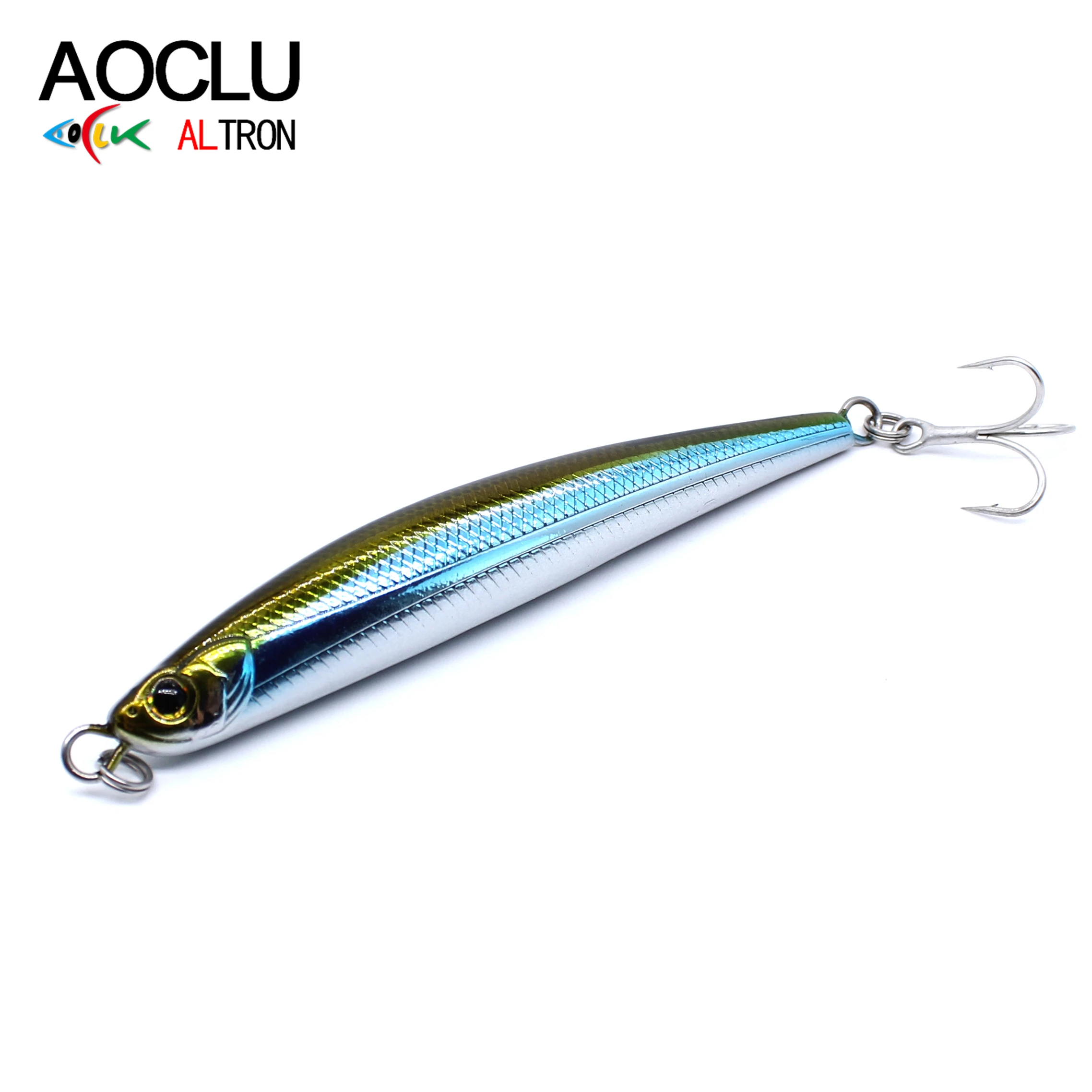 AOCLU-señuelo duro biónico para pesca en roca, lápiz Wobbler de 9cm y 28,3g para agua salada, gancho VMC