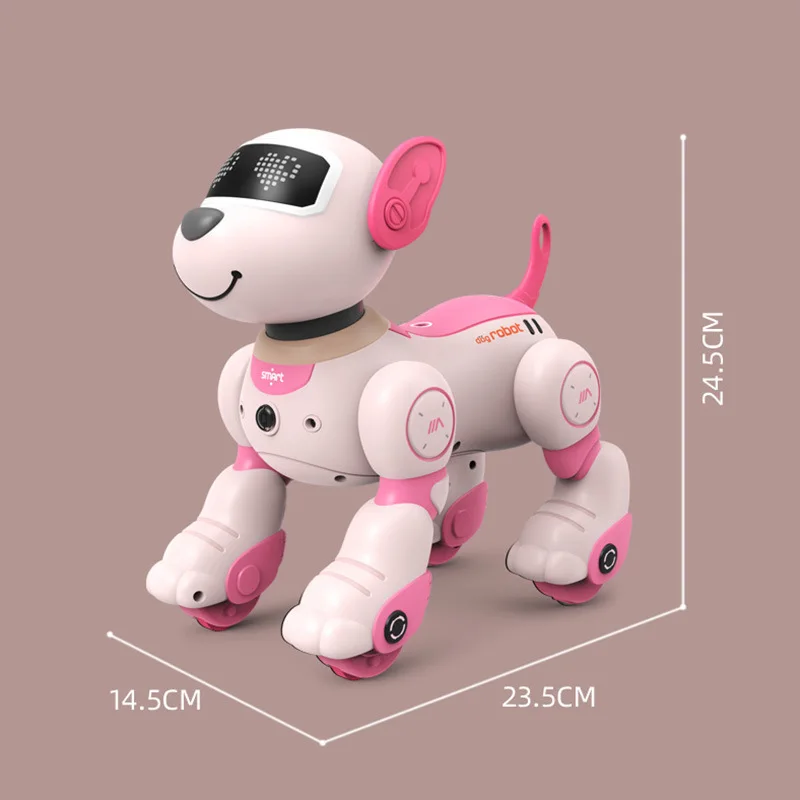 Cão robô de controle remoto inteligente, interativo, sensor de toque, cães rc, filhote de cachorro, controle de voz inteligente, dança, robô, brinquedo para crianças