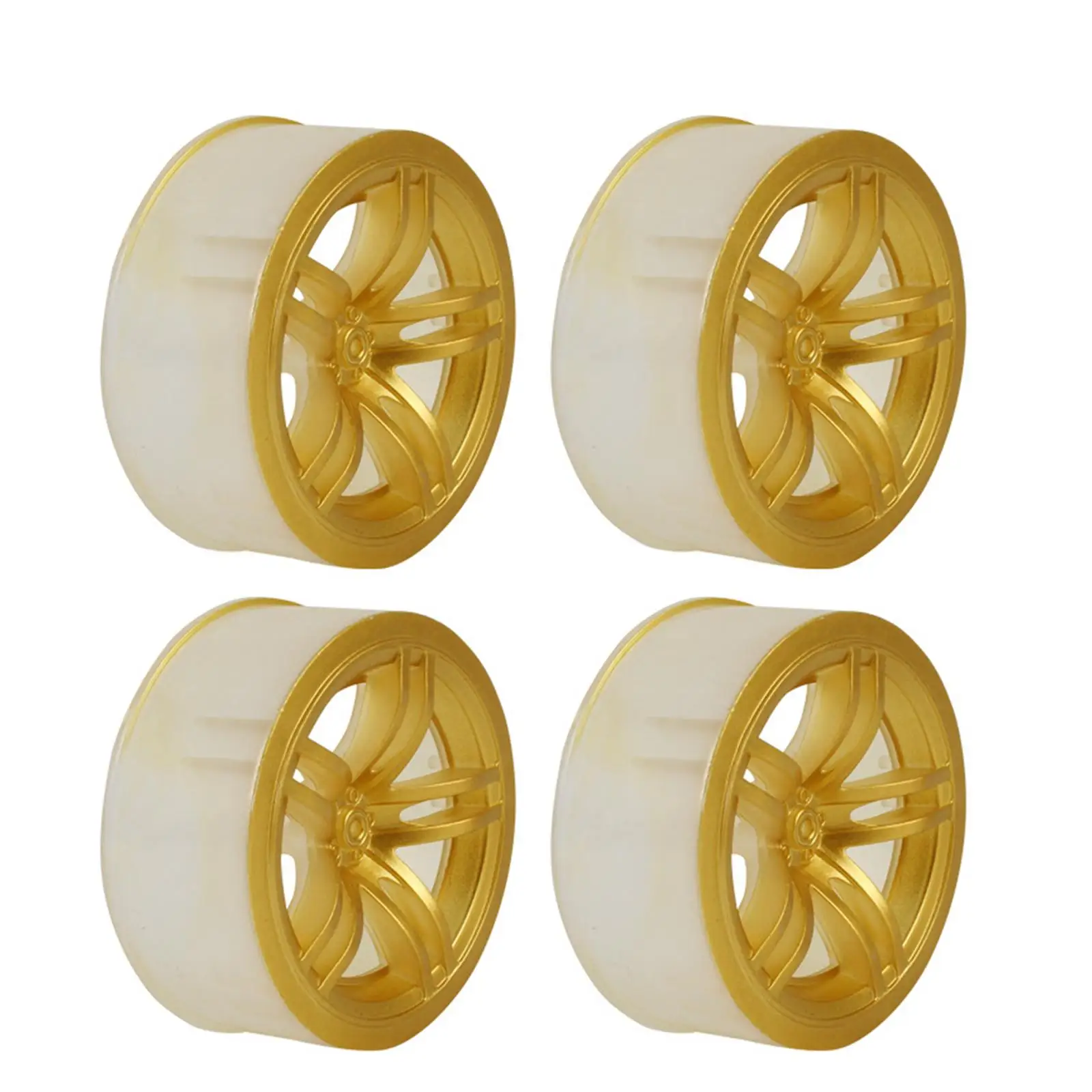 4 Pieces RC Car Wheel Rim Tire Wheel Hub Tyre Upgrade Replacement Metal Parts Kit Convenient Installation Suitable for Gift