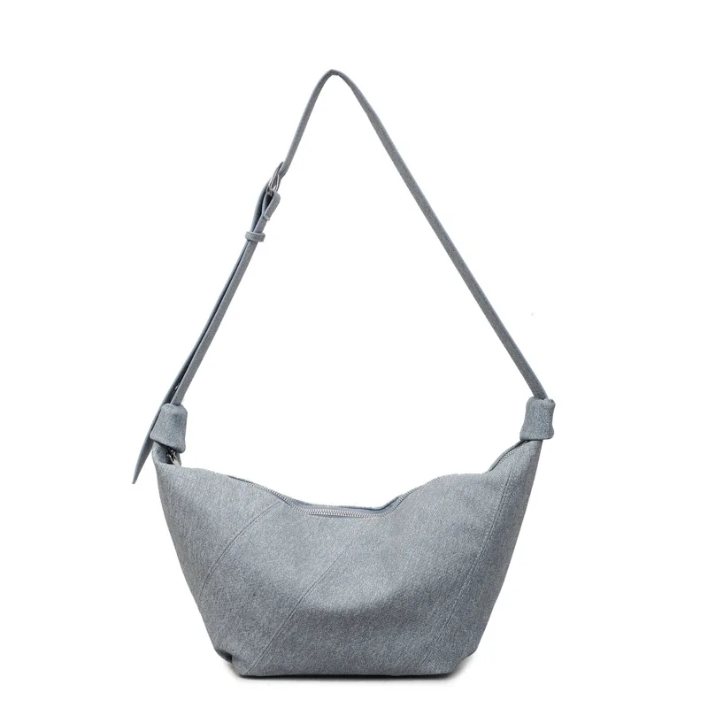 

Denim Shoulder Hobo Bag for Women, Casual Underarm Crossbody Purse, Soft Large-Capacity Tote for Daily Travel