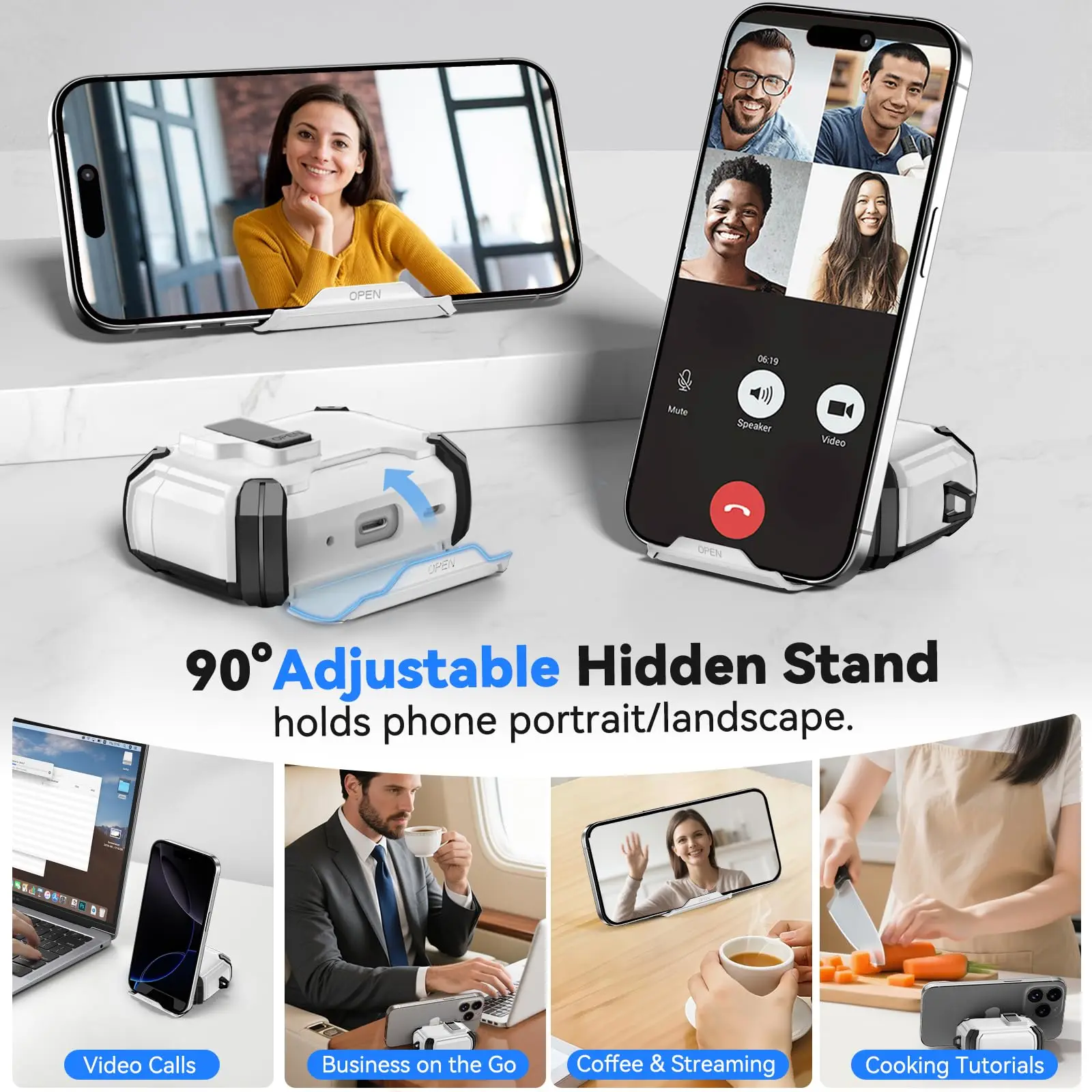 for new airpods pro 3 case with Secure Lock Clip Automatic Pop-up Case Full-Body Shockproof Protective Cover for AirPods Pro2 3