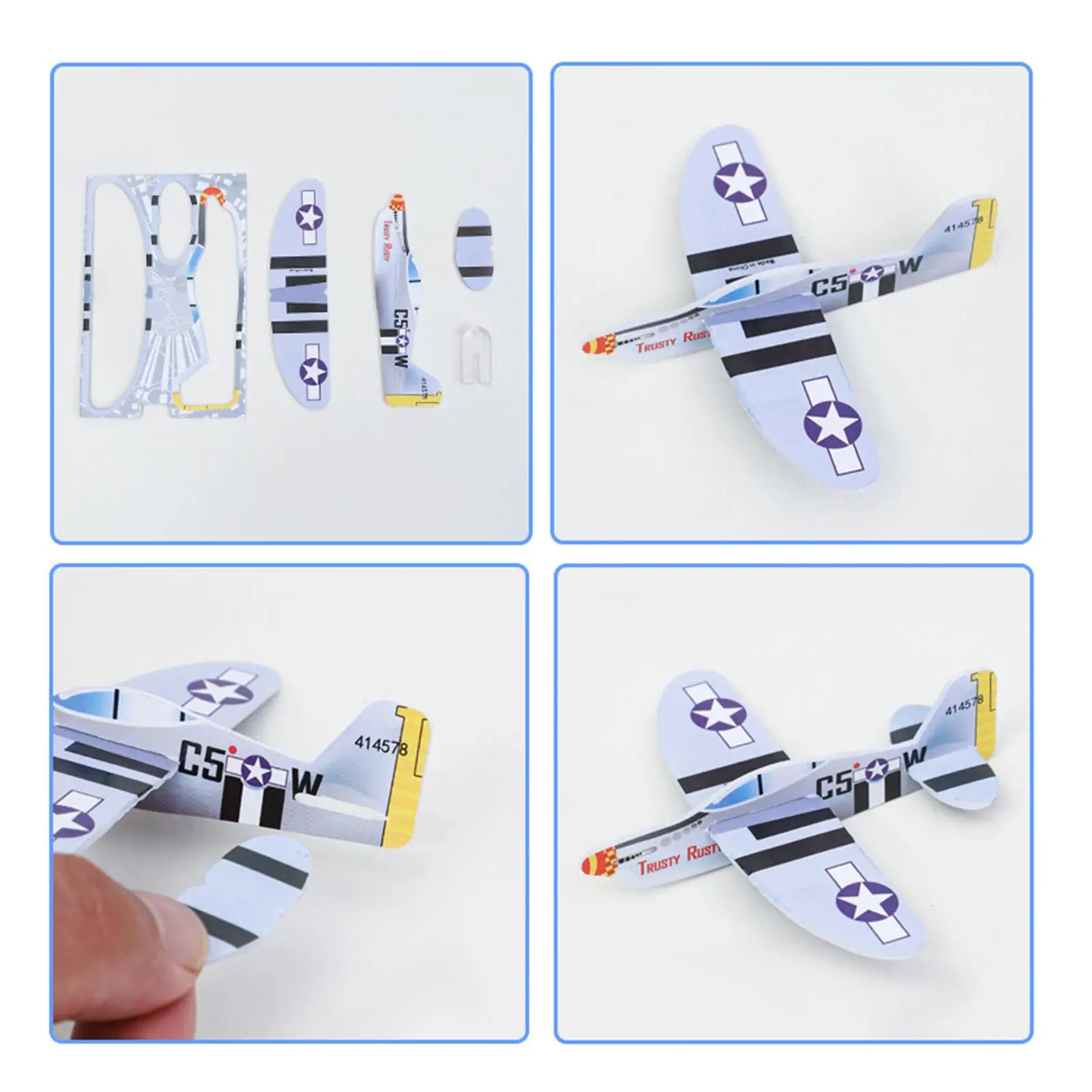 10 aviones de juguete con alas de espuma, ligeros, ideales como regalo para niños de 3, 4, 5, 6 y 7 años.