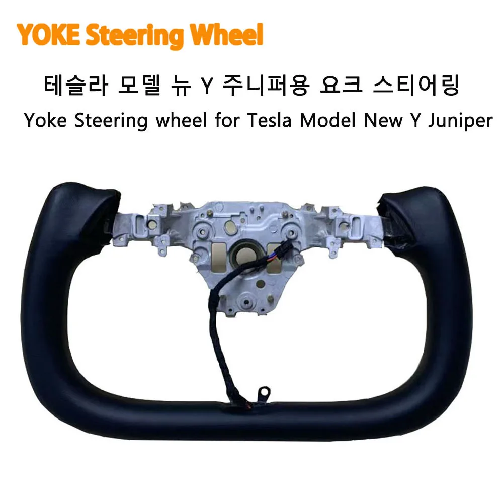 نابا الجلود ساخنة عجلة القيادة مقبض ل تسلا نموذج Y Juniper 2025 + شخصية سباق مخصص عجلة القيادة الملحقات