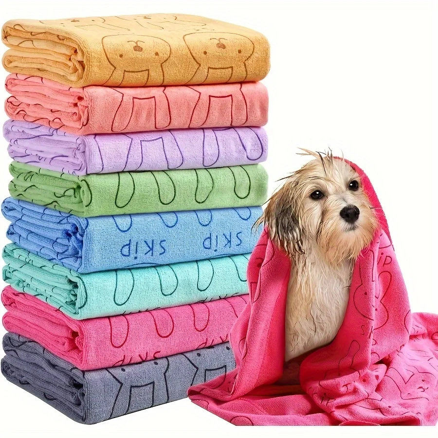 Super Absorbent Pet Bath Towel, Quick Drying, Soft and Comfortable Dog and Cat Grooming Towel