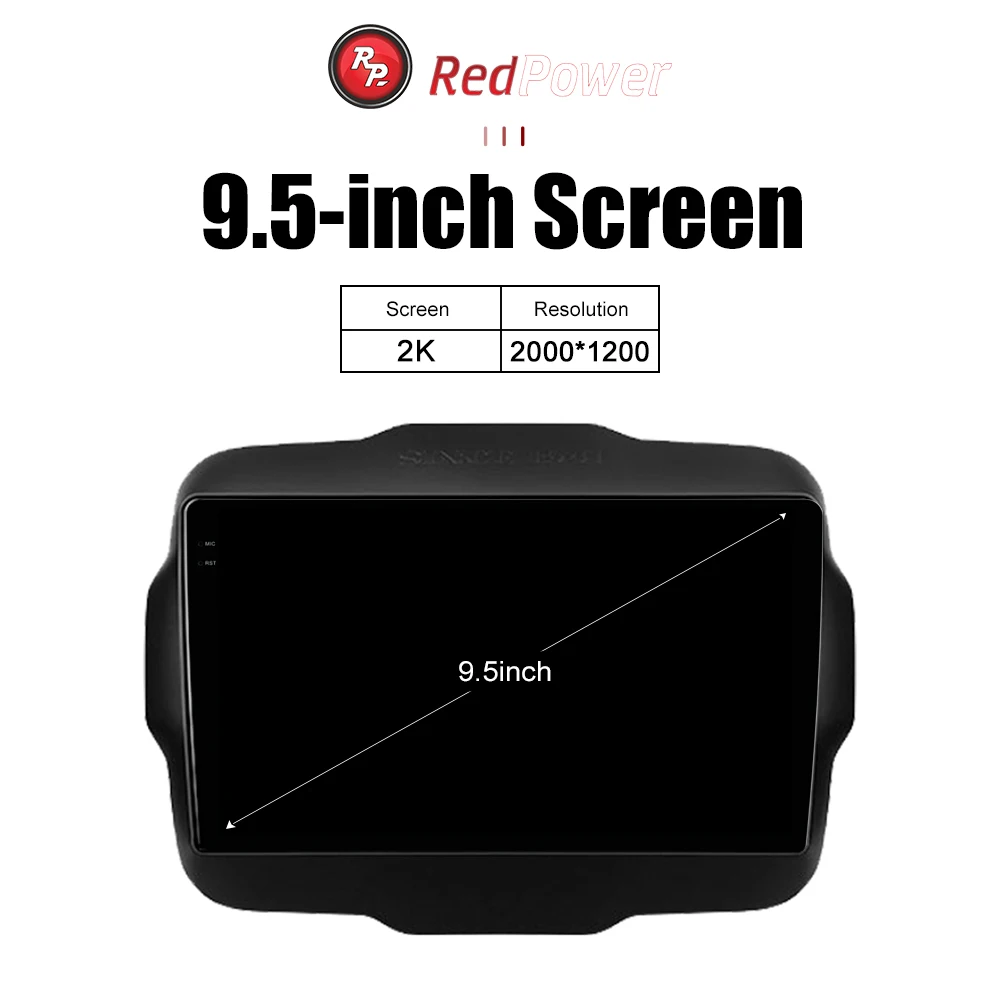 Car Radio 2K redpower 75221 HiFi for Jeep Renegade 1st generation (03.2014-01.2020) Android 10.0 DVD player screen