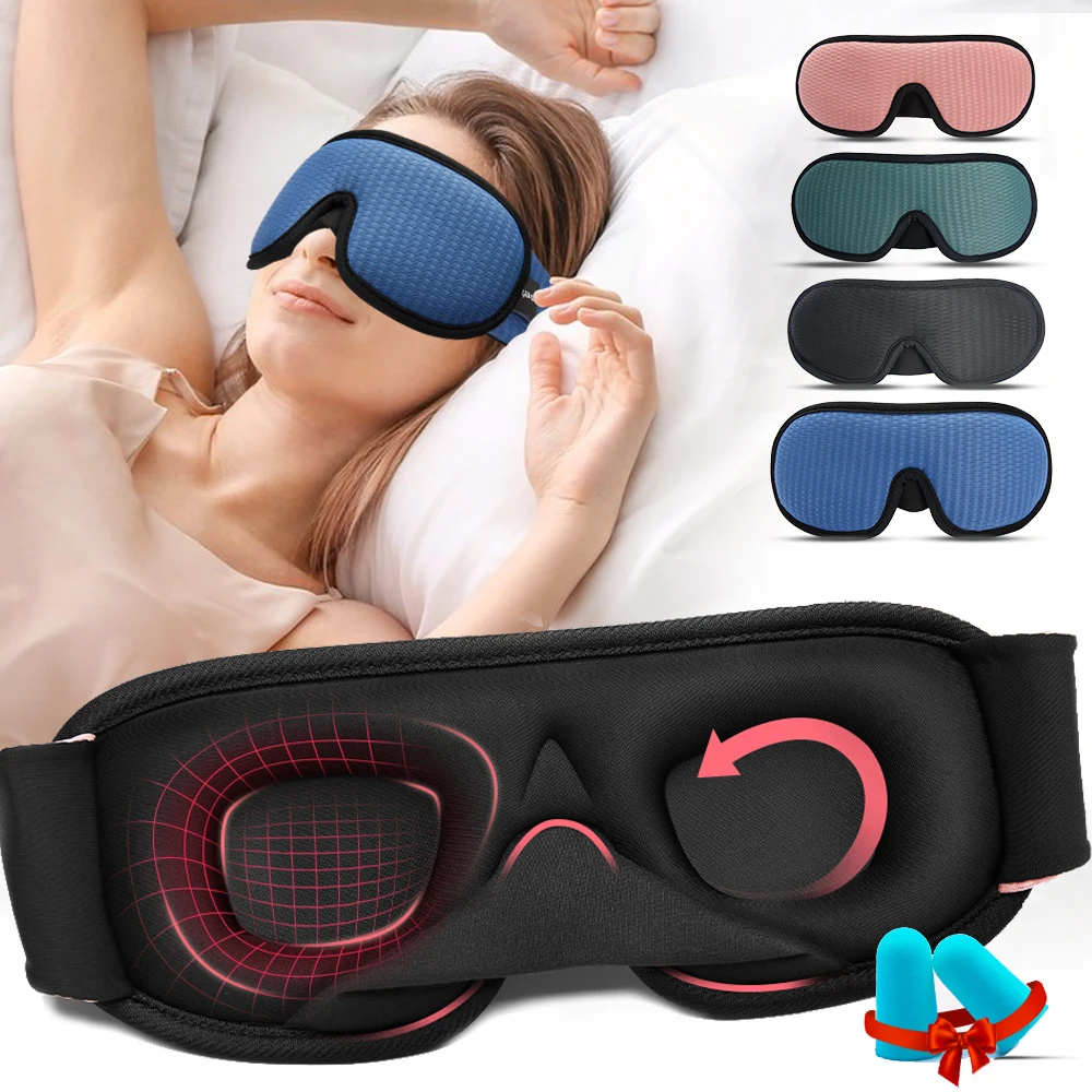 3D Sleeping Mask Blocking Light Sleep Eyemask Slaapmasker Memory Foam Eyeshade Blindfold for Eyes Mask Breathable Eyecover