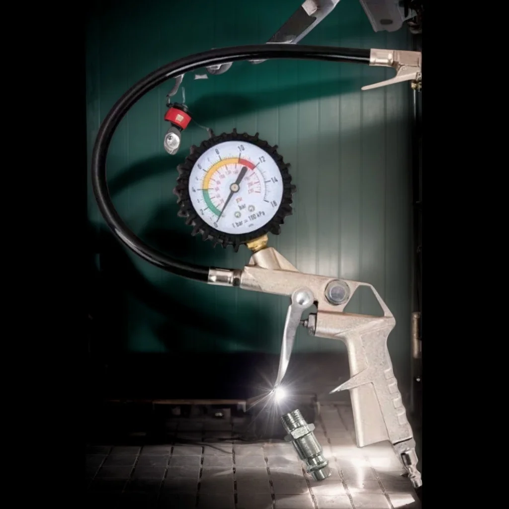 Reifendruckmesser – Pistolentyp-Inflator-Werkzeug für Auto, Motorrad, SUV, Luftkompressor