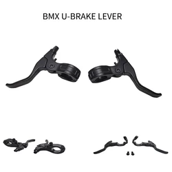BMX U- Brake Lever Aluminum Brake Biycle Parts Forged Bracket and Lever Brake Pads Bracket with Hinged Clamp Design for Lever