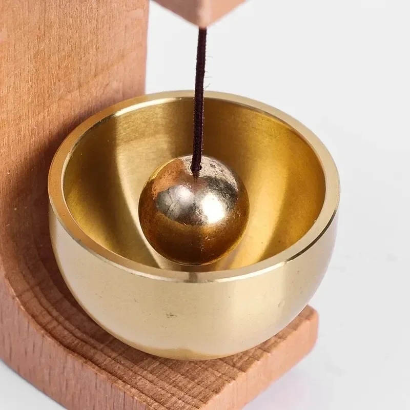 

D5 Solid Wooden Wireless Doorbell Brass Magnetic Doorbell Wind Chimes Wireless Jingle Bell Entrance Door Bell Pendant Home Decor