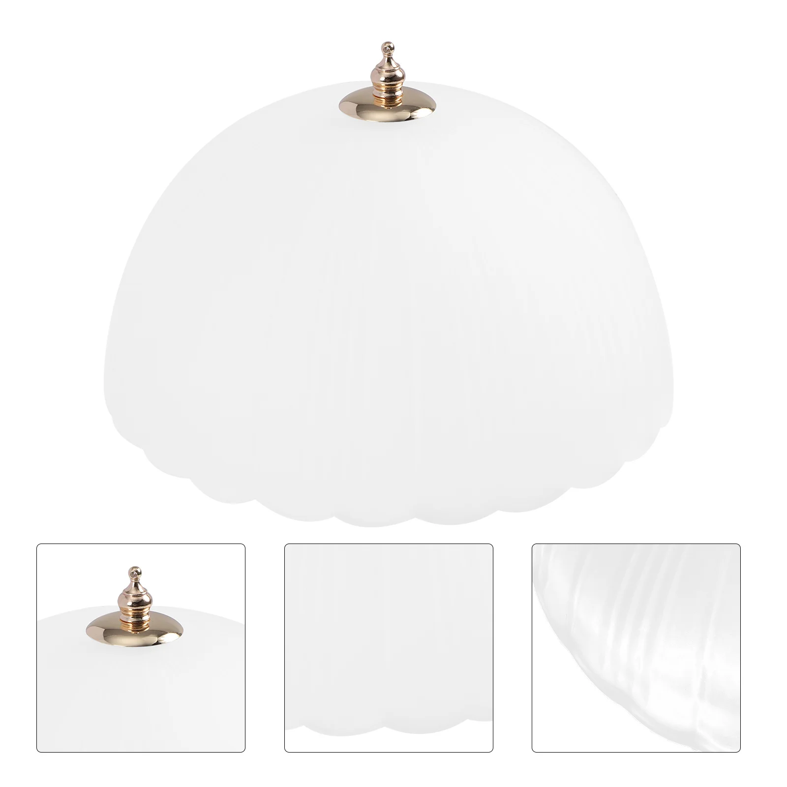 

Elegant Frosted Watermelon Grain Glass Lampshade Desk Chandelier Table Light Cover Stylish Decor Glass Light Cover