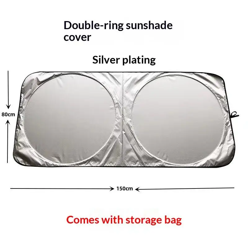 Car Windshield Sun Shade Cover 1Pcs Thicken UV Resistant Reflective Sunshade Foldable for Auto Summer Parking Protection