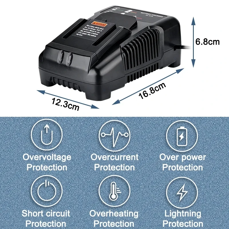 14.4V 18V 2A Lithium Battery Charger Portable High Power for RIDGID for AEG Charger for Electric Screwdriver Drill Power Tool