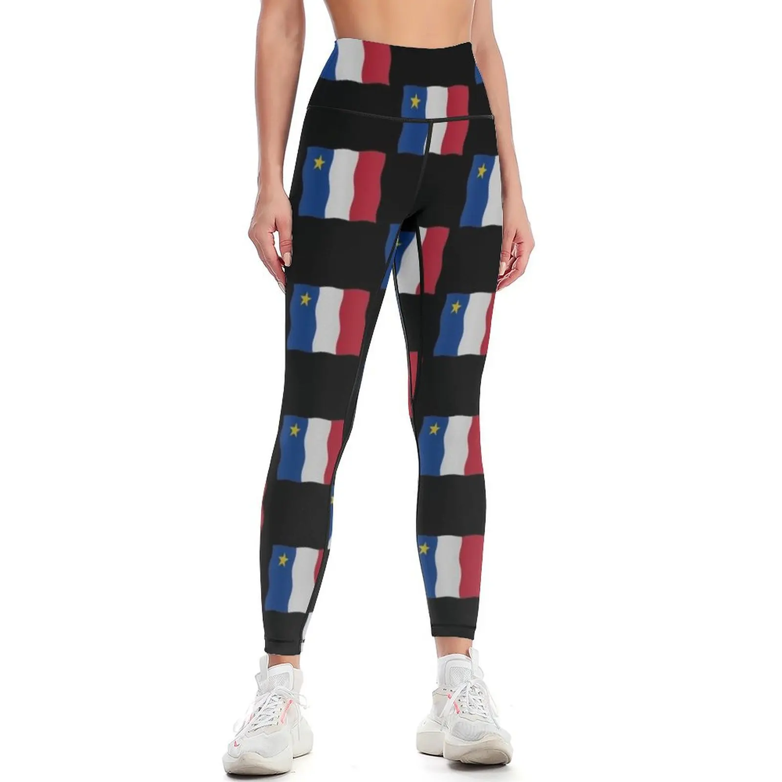 

Acadian flag Leggings gym sportswear woman sportswear for gym Womens Leggings