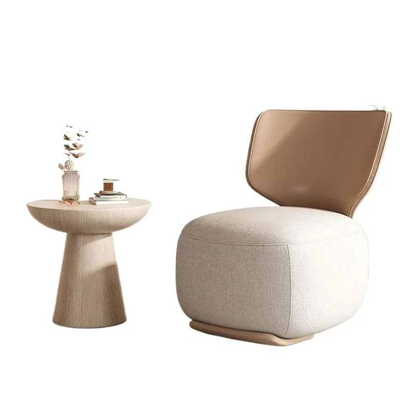 New modern single living room chair simple lazy sofa with convertible functional fabric upholstery balcony recliner